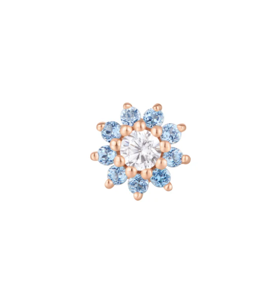 Eloise Flower with London Blue Topaz