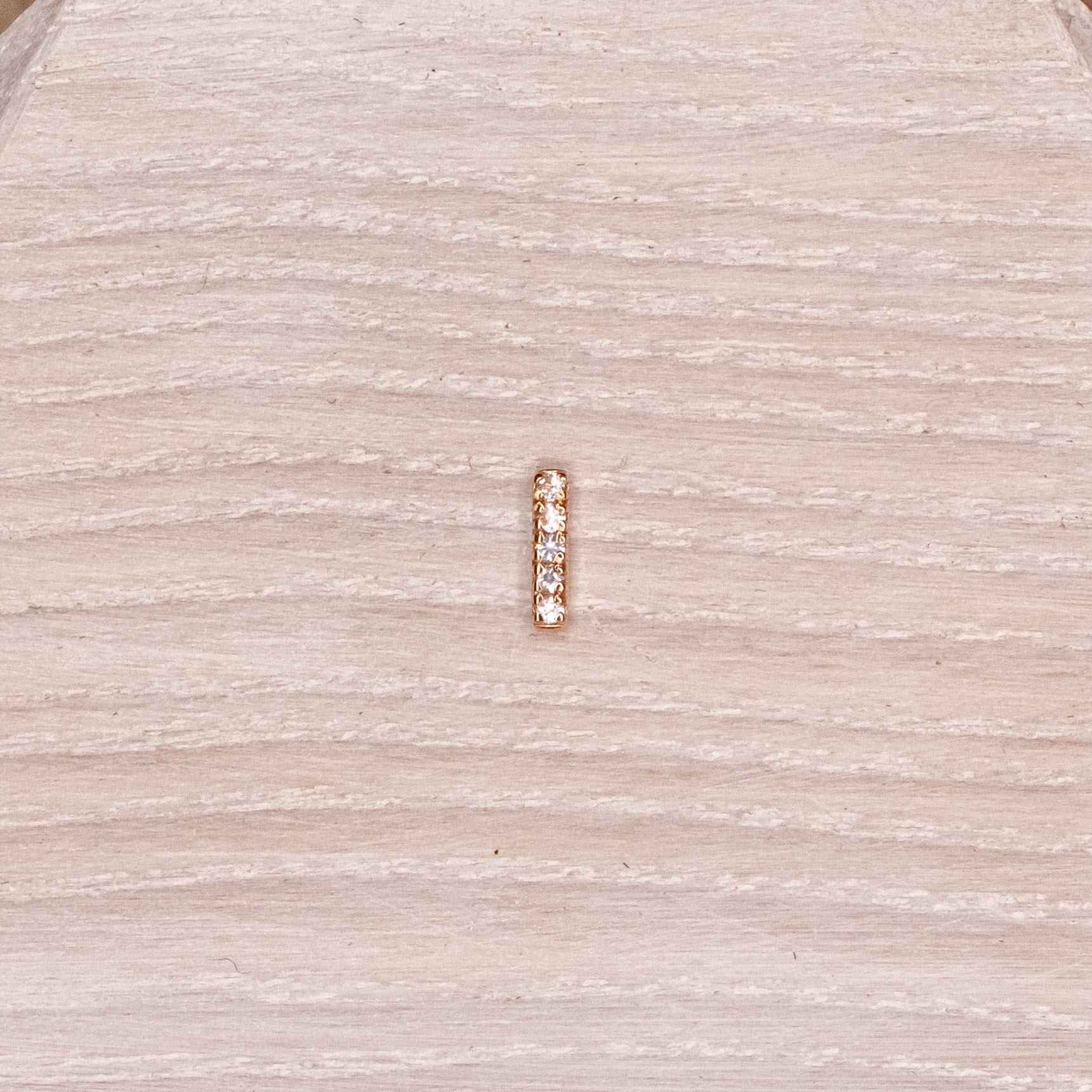 Rowe | Buddha Jewelry | 14k Gold White Sapphire Threadless Piercing Jewelry