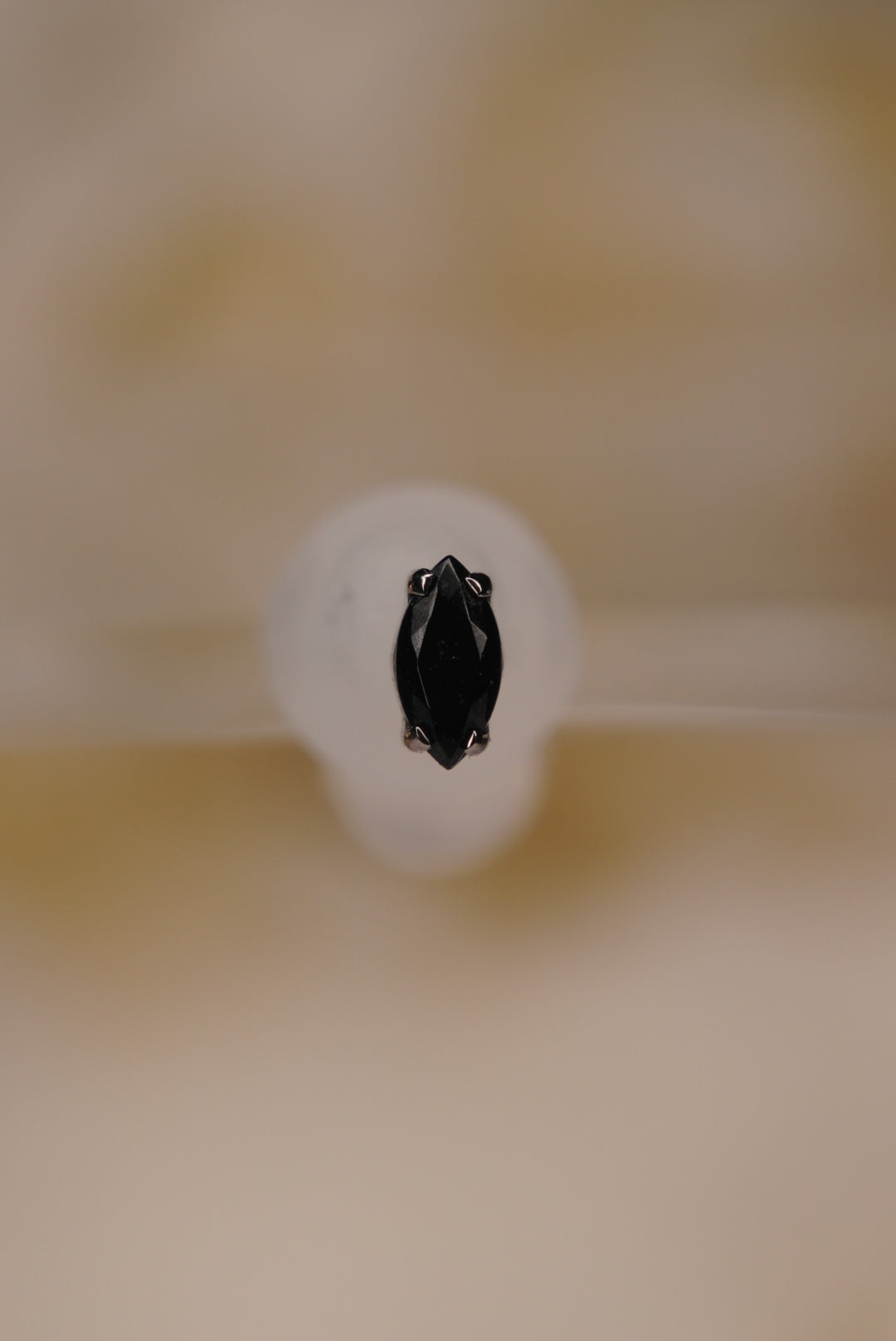 Black Marquise Cut Prong