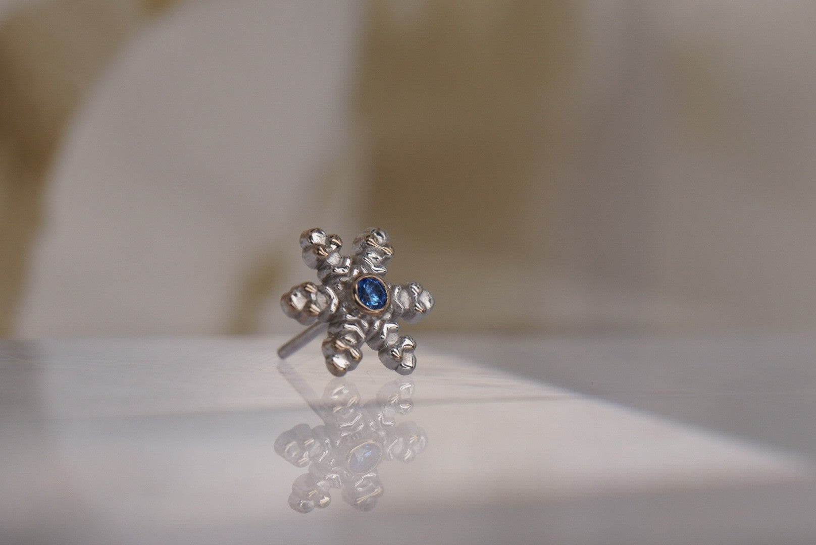 Snowflake with Blue Crystal