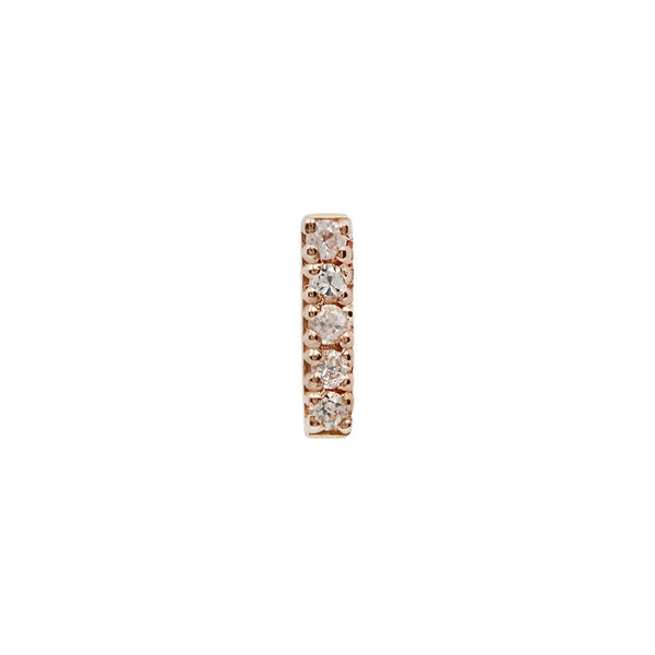 Rowe | Buddha Jewelry | 14k Gold White Sapphire Threadless Piercing Jewelry