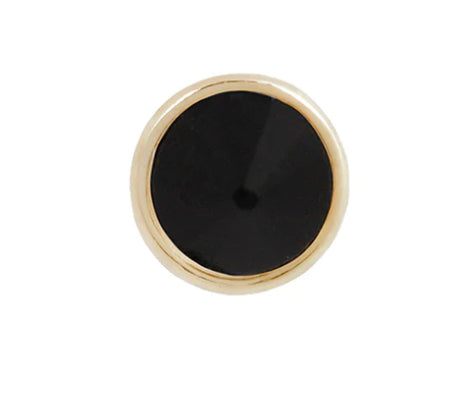 Round Bezel Reverse Set in Black Agate