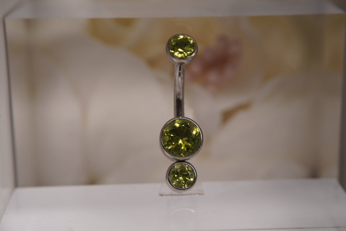 Double Gem Navel paradise green