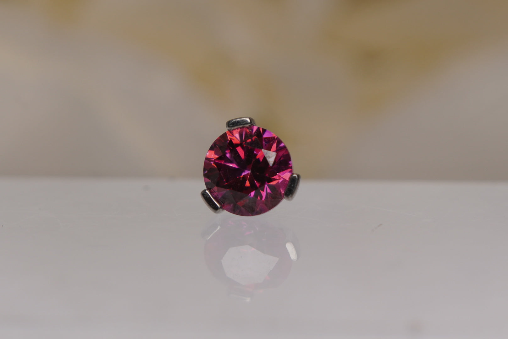 Ruby Red Crystal- Prong