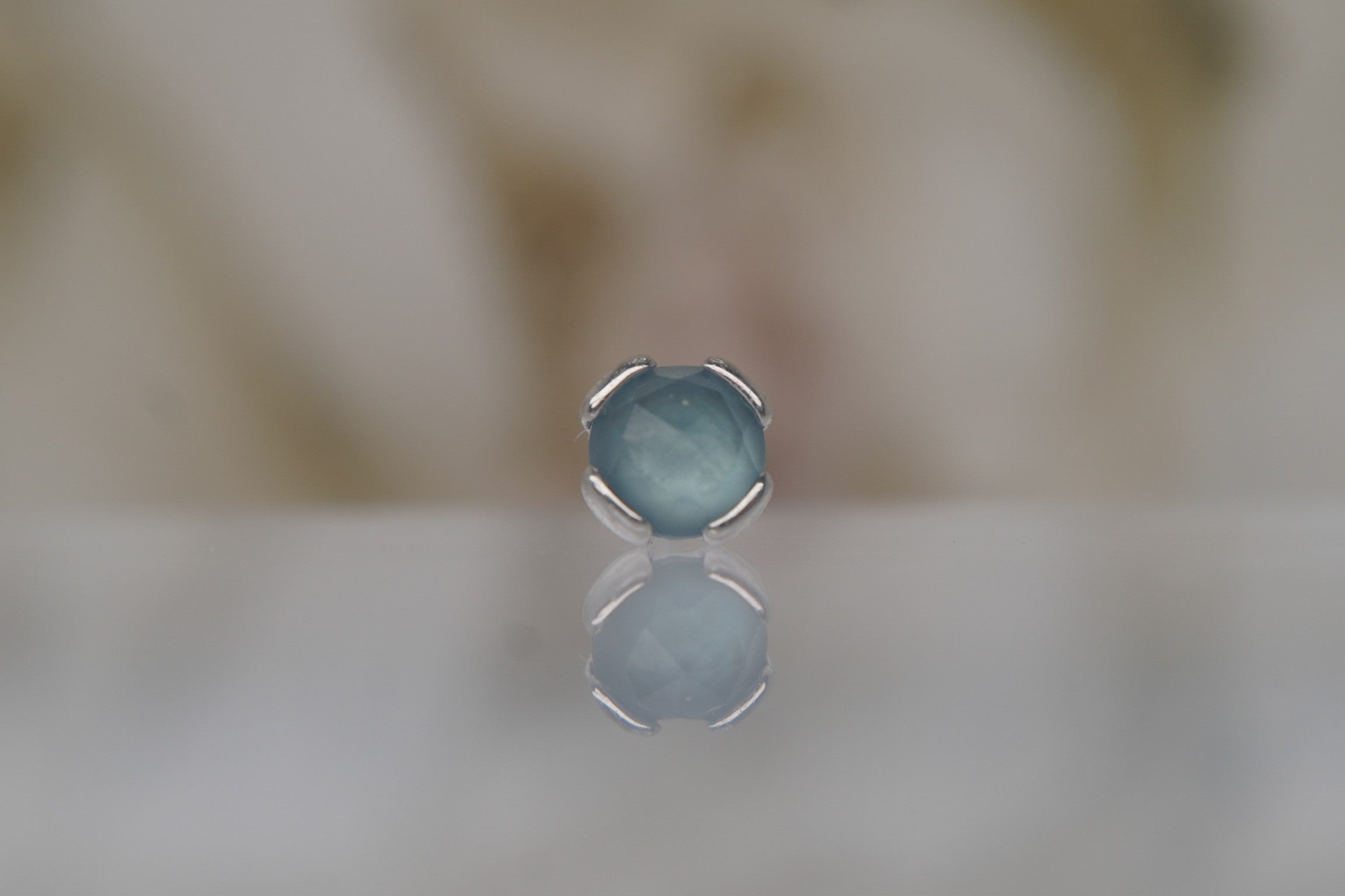 Peekaboo Sandblasted London Blue Topaz