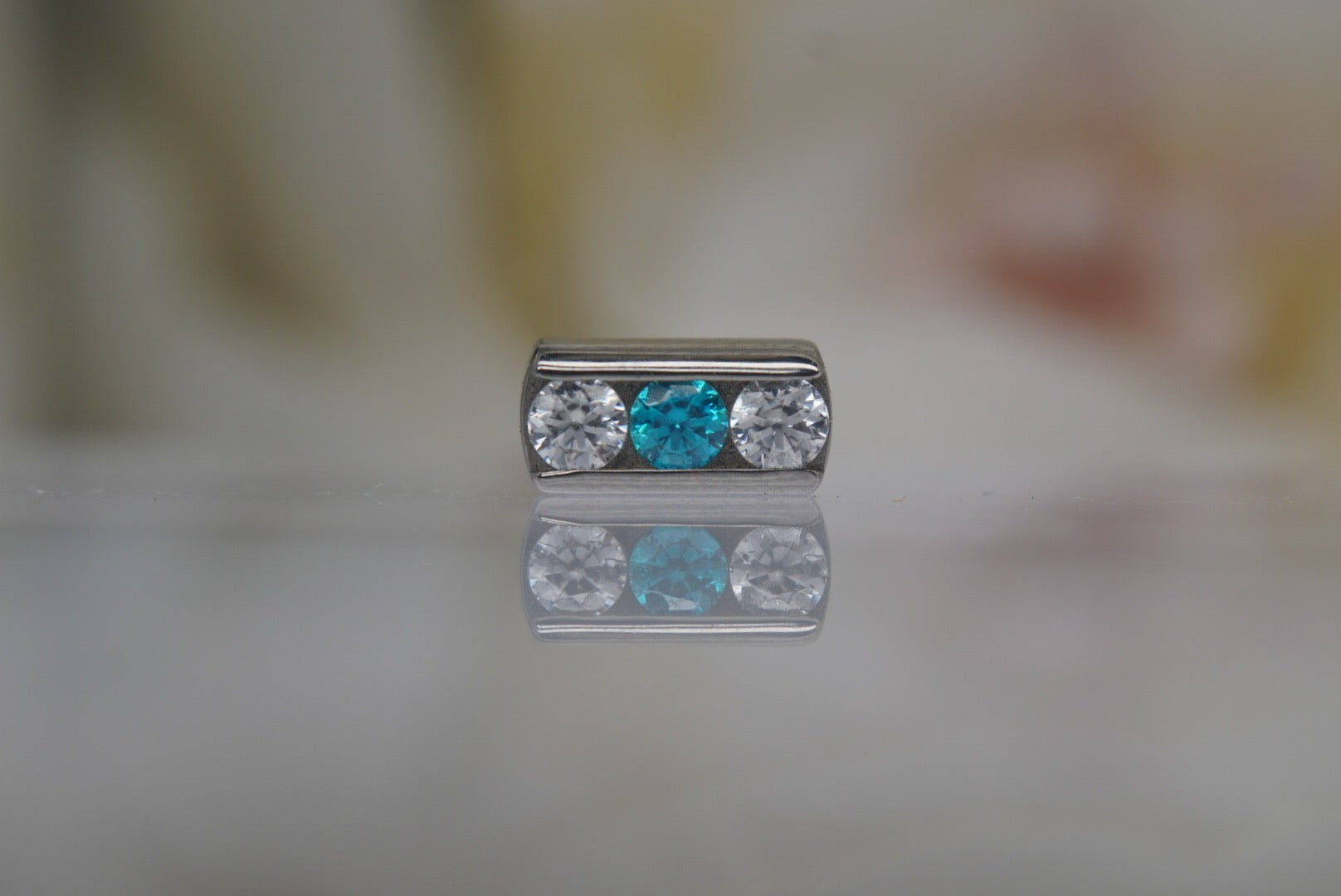 3-Gem Channel (Mint & White)