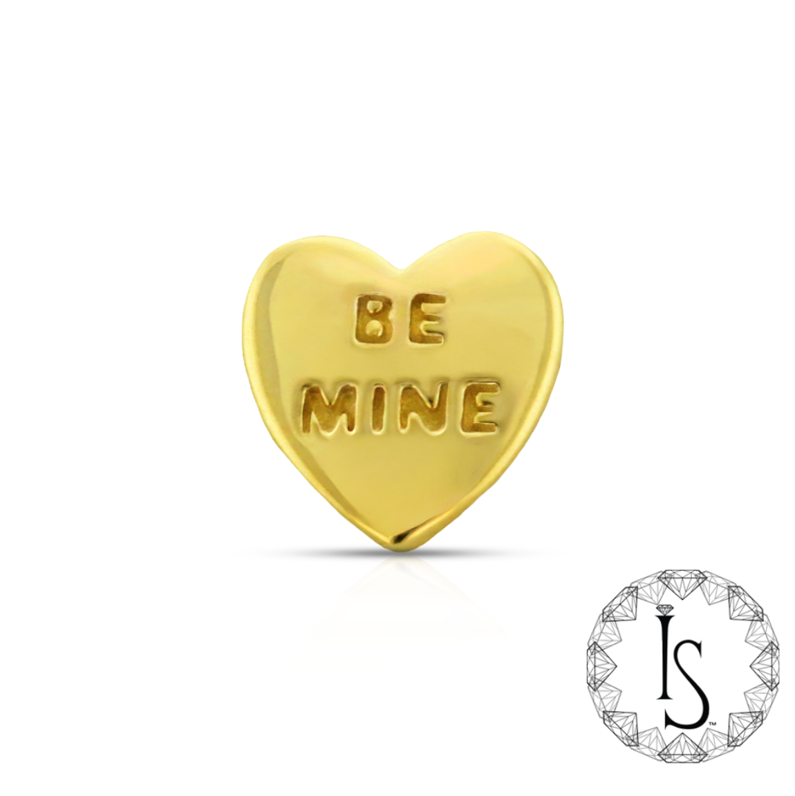 Be Mine Heart Threadless End | 18k Gold Piercing Jewelry