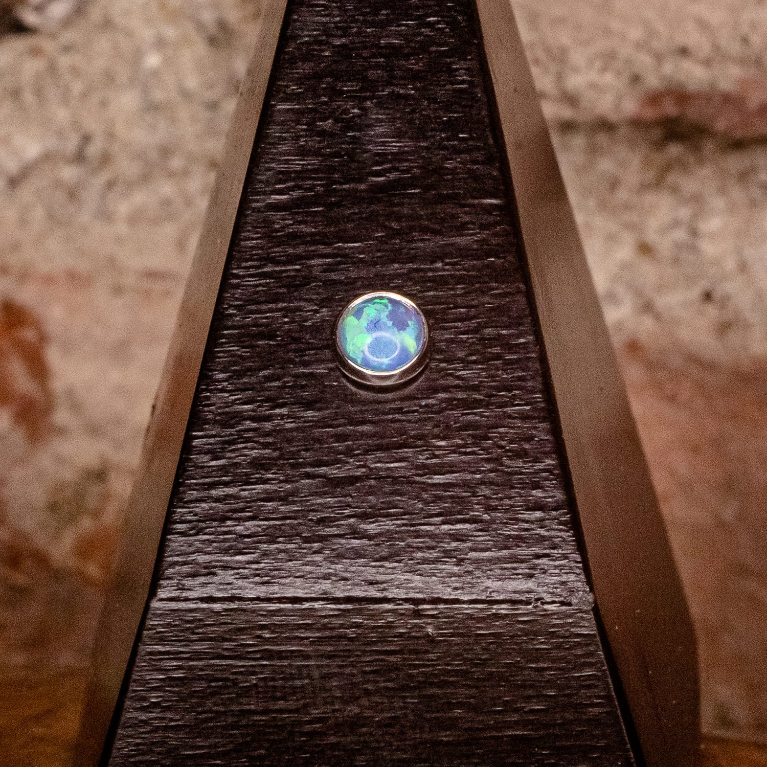 Capri Blue Opal in Gold- 5mm