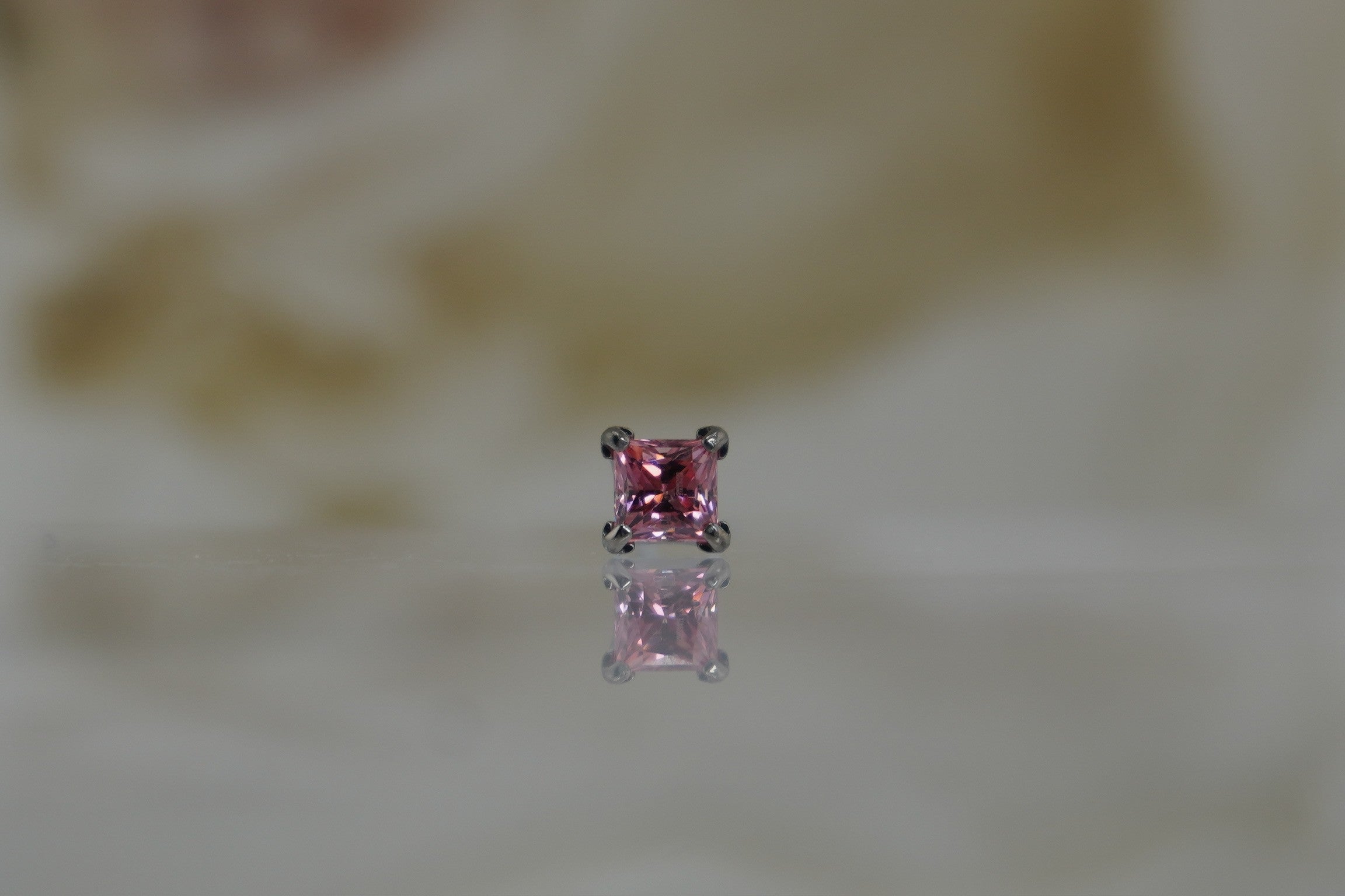 Pink Princess Cut - 2mm