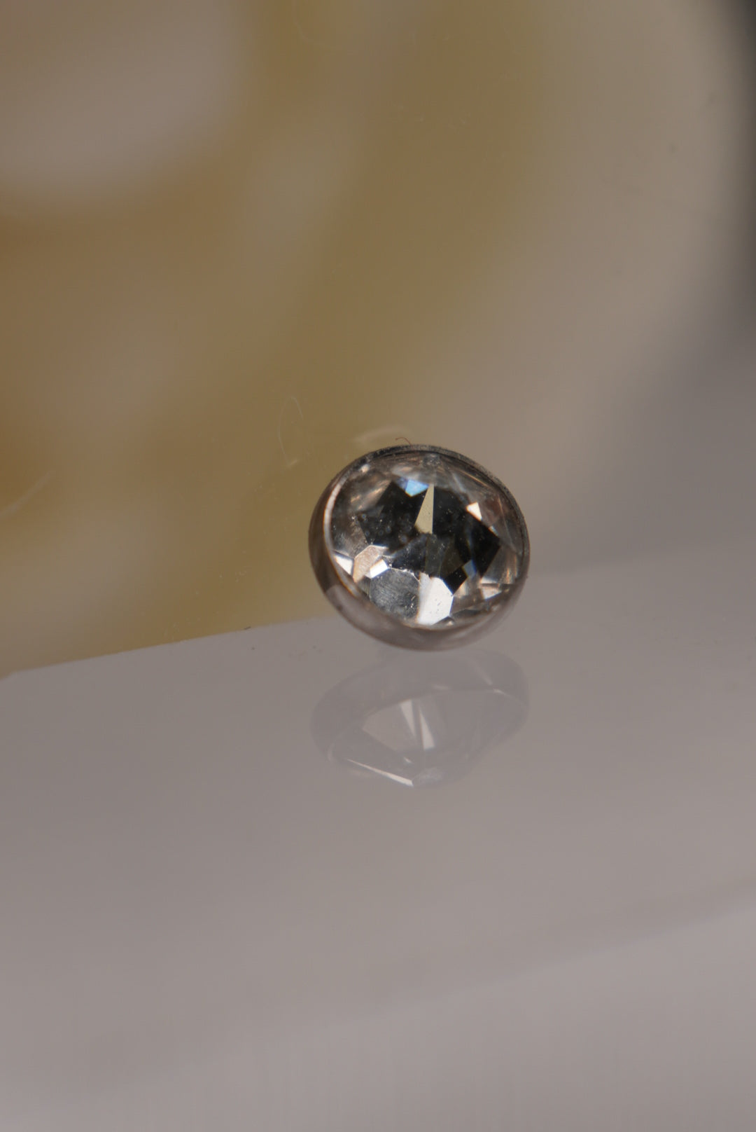 White Crystal- Flat Faceted Gems