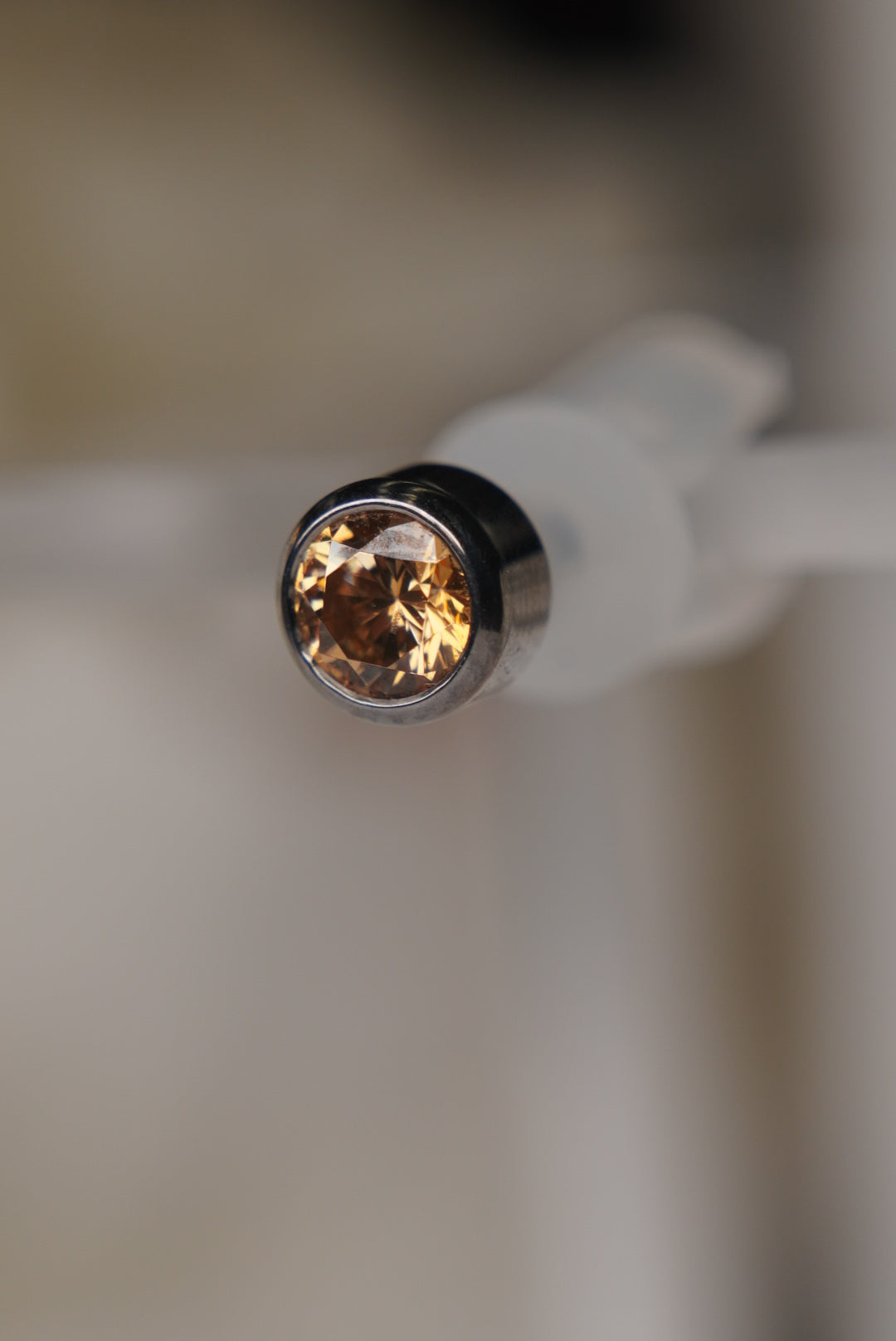 Amber Colored Crystal- Bezel