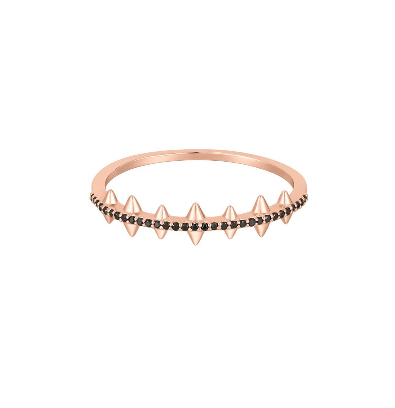 Fierce Finger Ring with GENUINE Black DIAMONDS