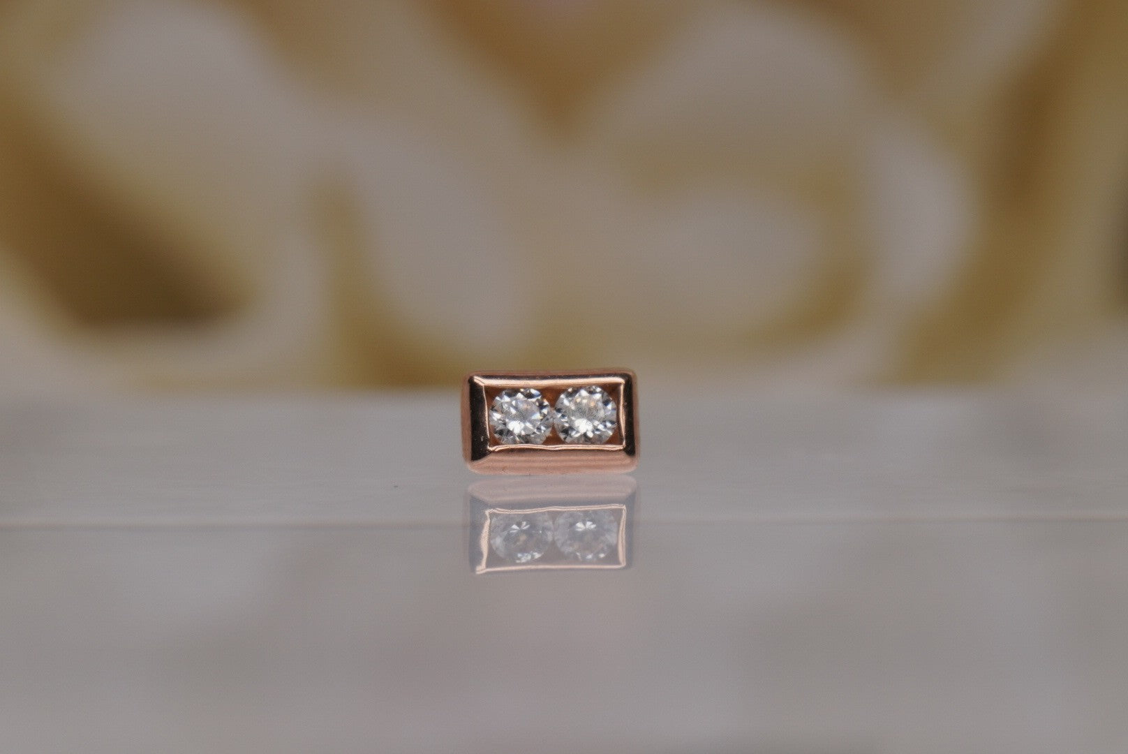 2-Gem Channel in Gold-16g