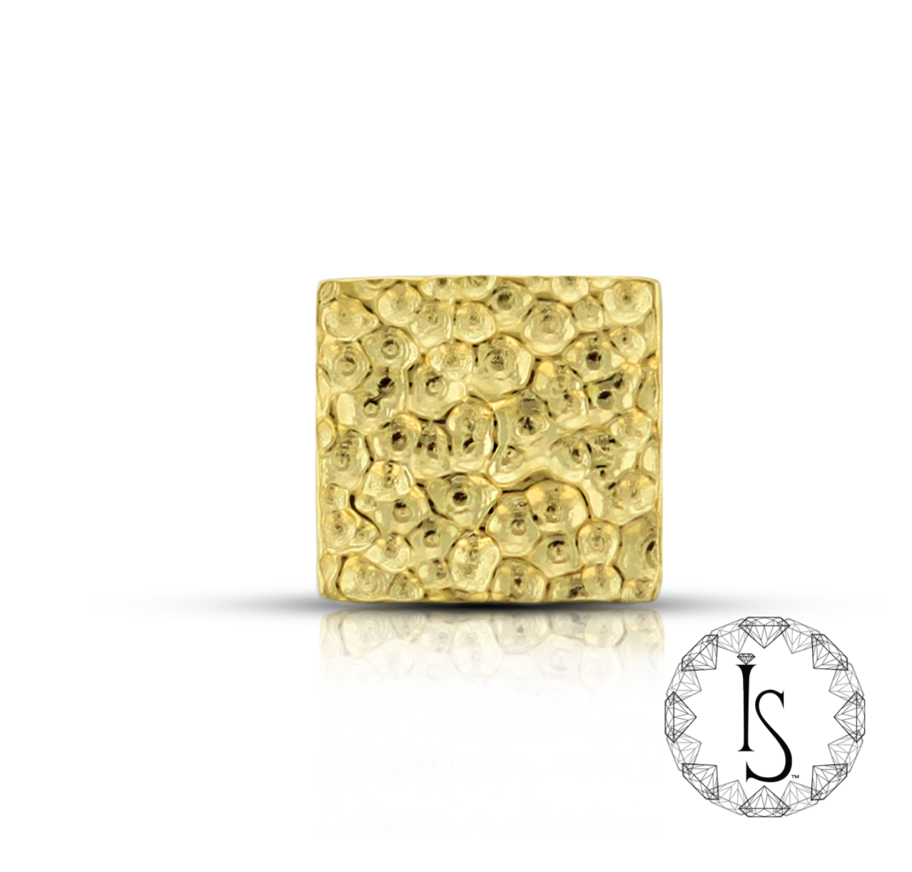 Hammered Square 4mm