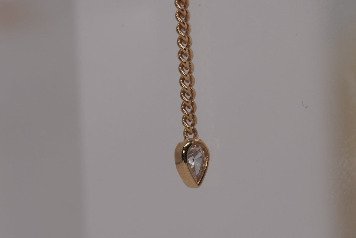 Buddha Jewelry Organics 14k Gold 20mm "Painkiller Chain" with crystals in yellow gold