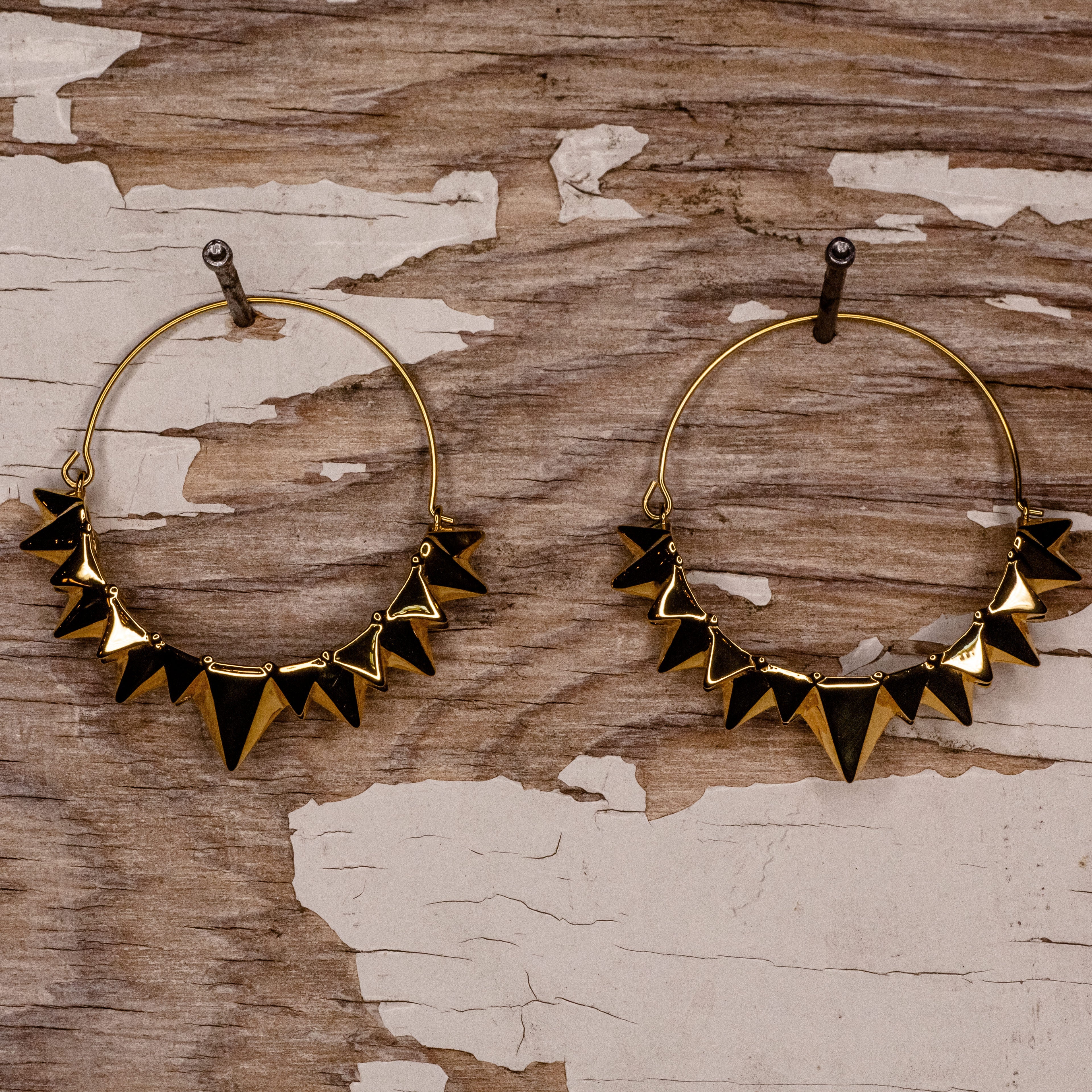 Nubian Hoops- Yellow Gold Plated