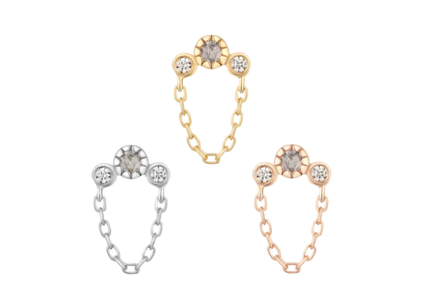 Halston- with Grey Diamonds & White Sapphires