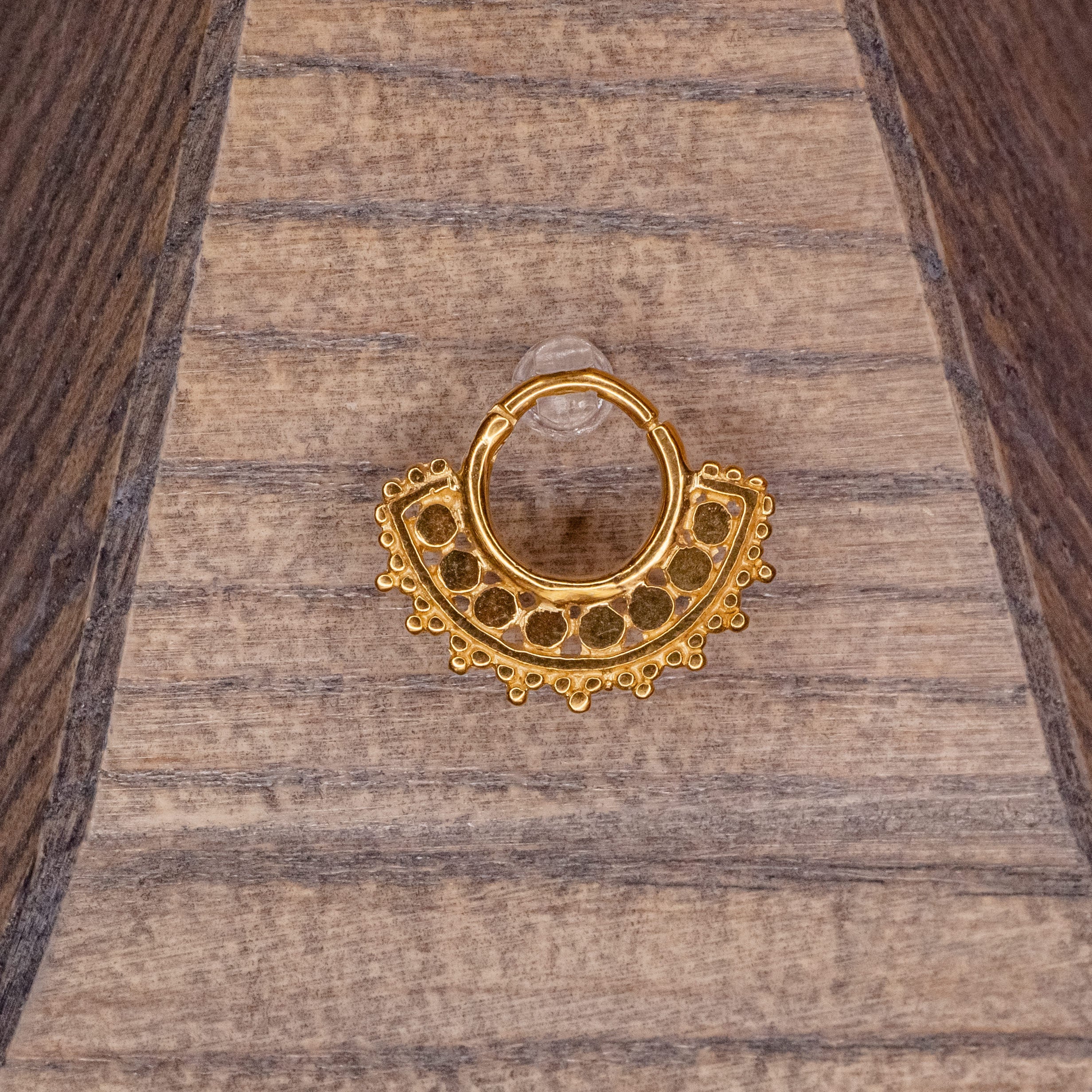 Afghan Clicker-16g 3/8" -Yellow Gold Plated