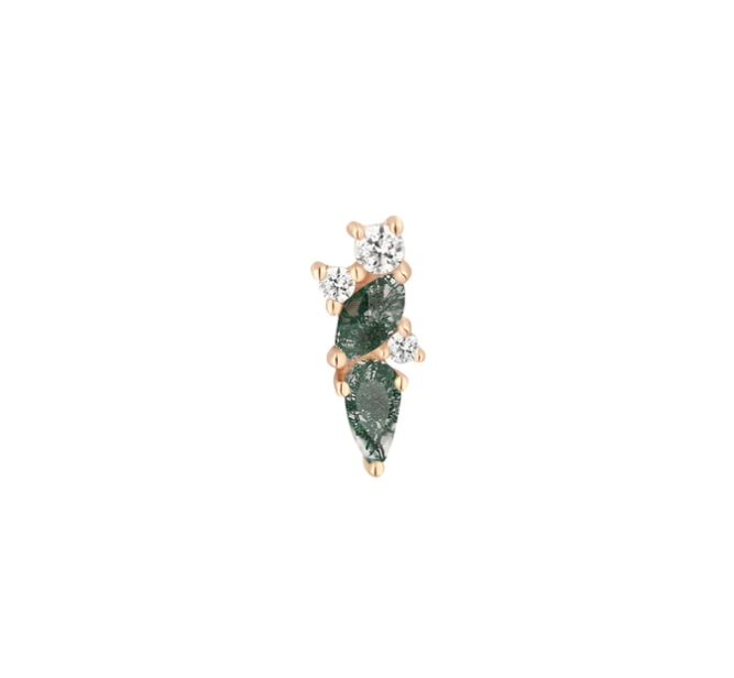 Visionary with Moss Agate & White Topaz