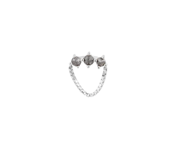 Halston- with Reverse Set Grey Diamonds