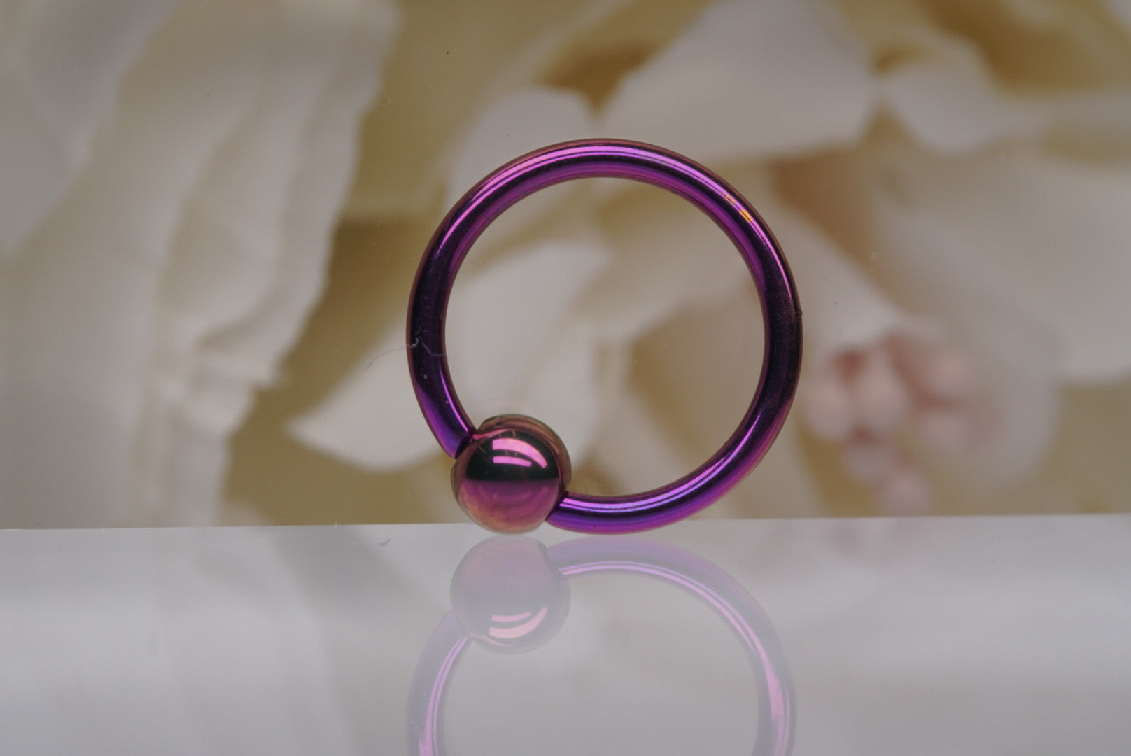 12g Anodized Niobium Captive Bead Rings