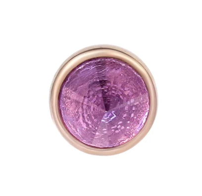 Round Bezel Reverse Set in Amethyst