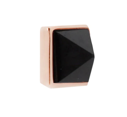 Pyramid Bezel Reverse Set in Black Agate