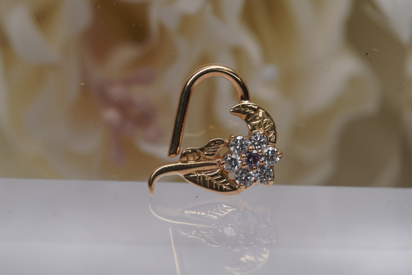 Tammy in Yellow Gold 16g 3/8" LEFT