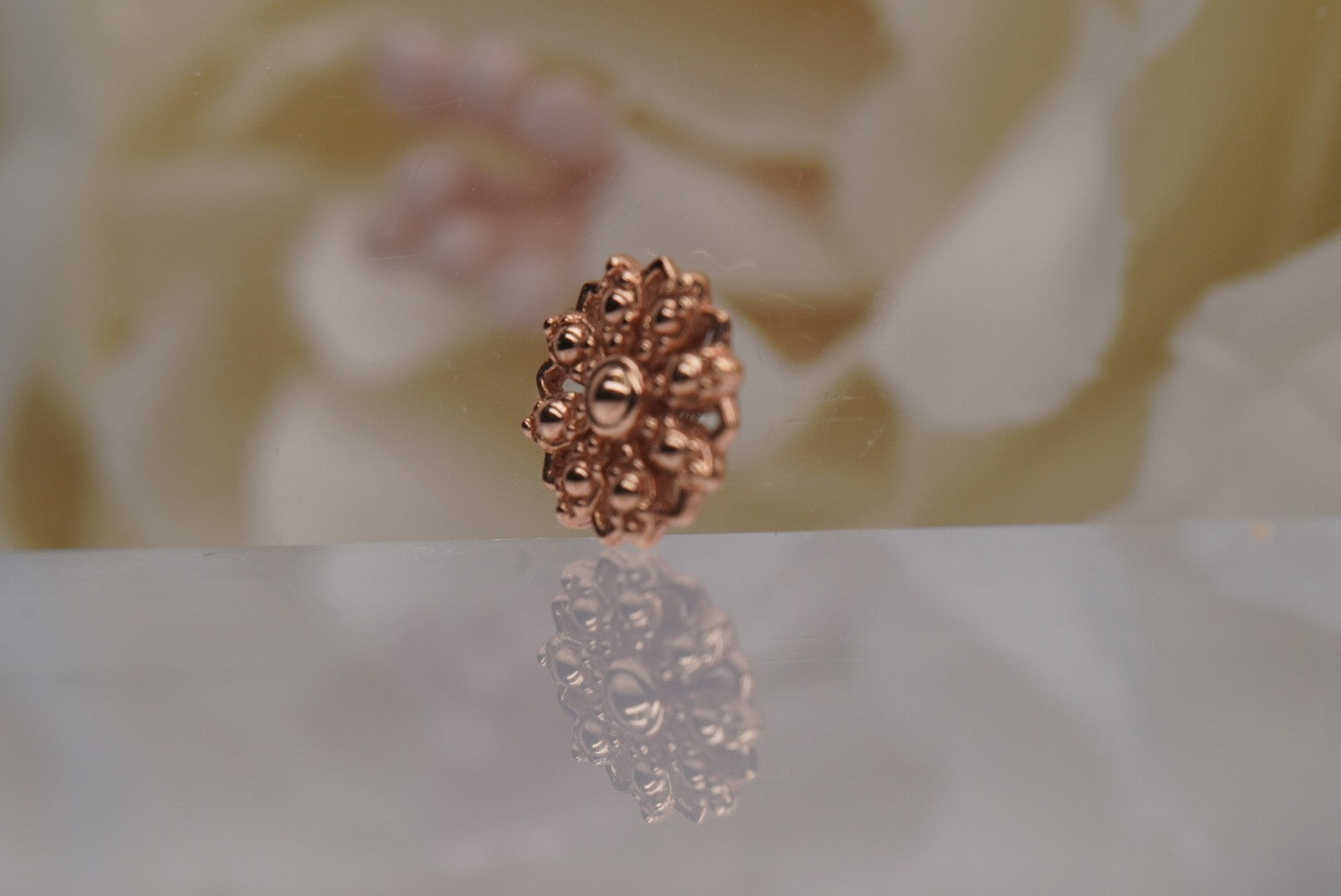 Rosette with Gold Beads