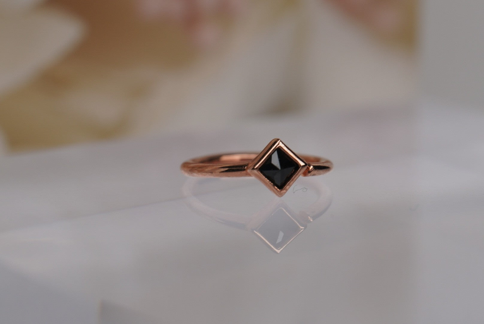 Mae Seamless Ring with Black Spinel- 18g 5/16"