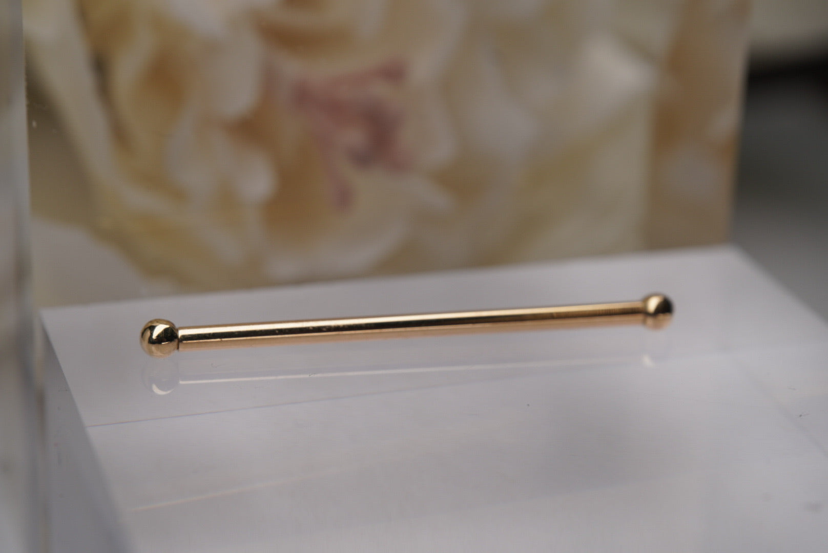 Industrial Barbell in Yellow Gold- 1 3/16"