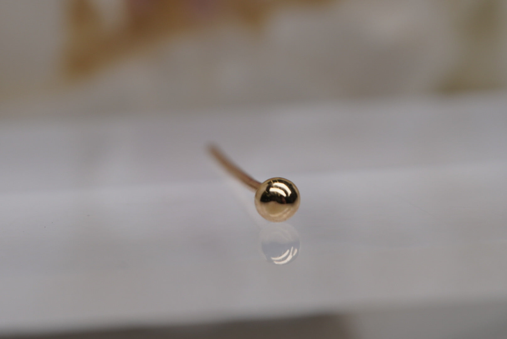 Gold Bead Nostril Screw