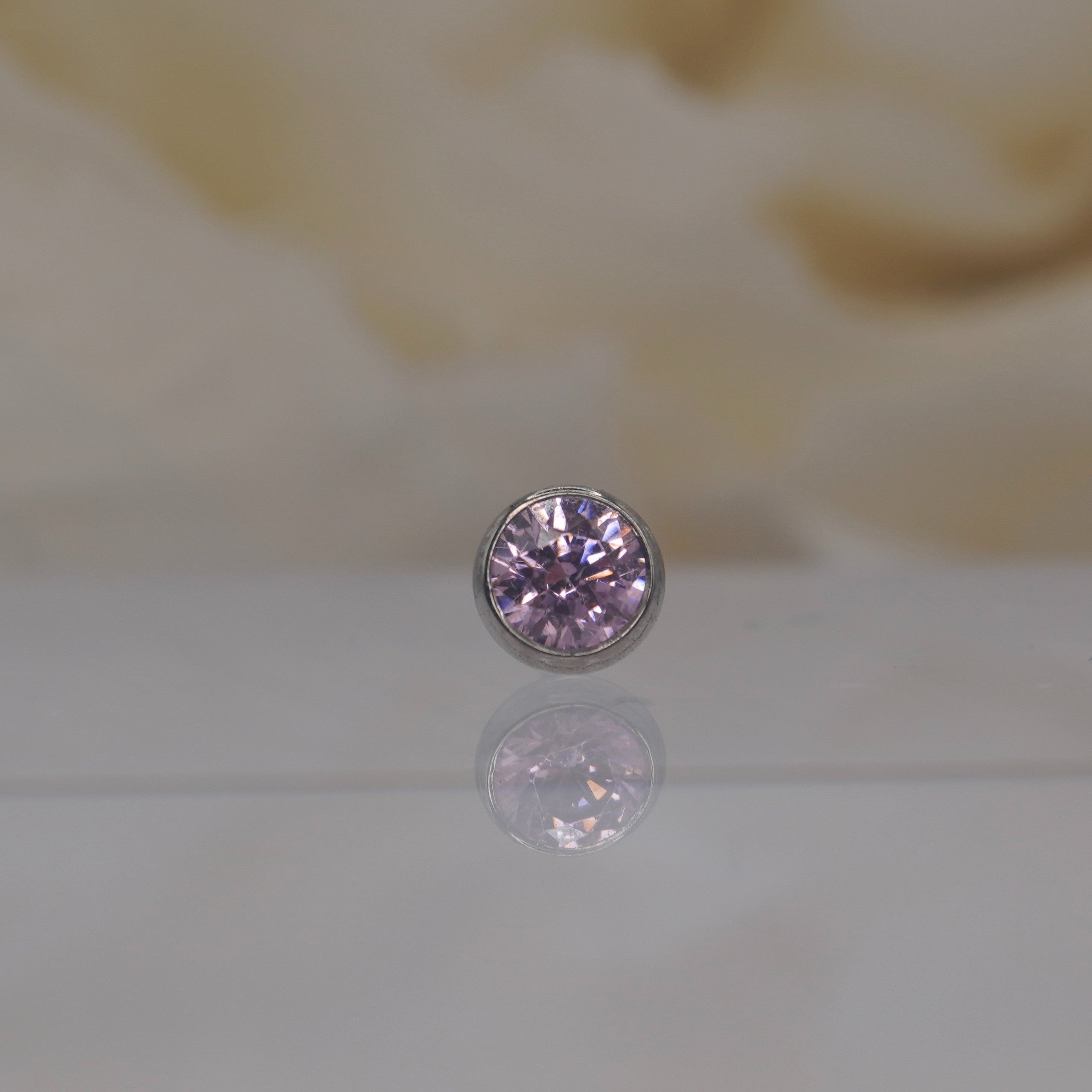 Round Bezel - Pink Crystal