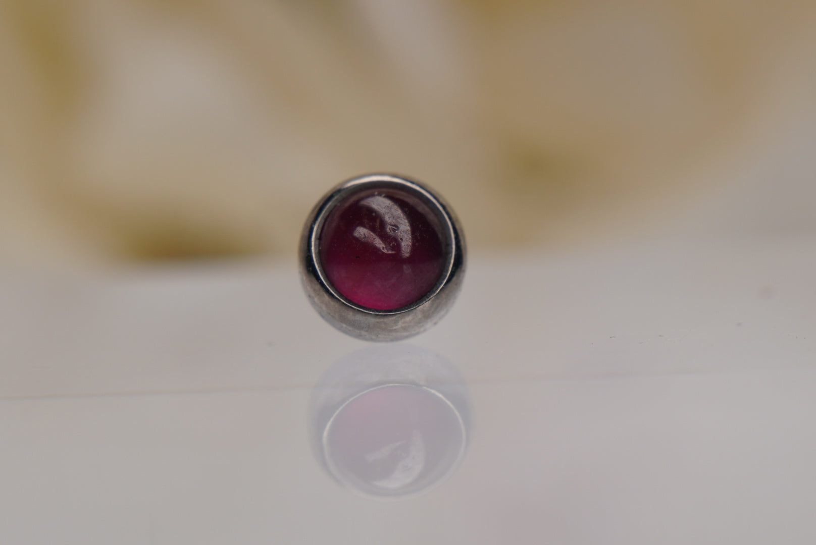 Almandine Garnet- Threadless