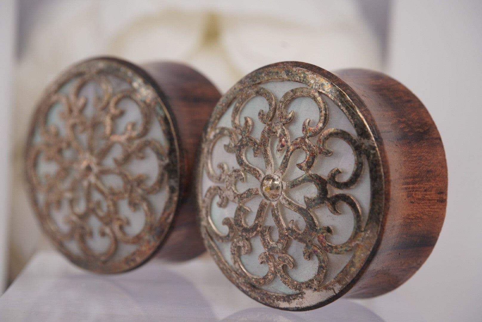 Idol- Silver Plated with Mother of Pearl