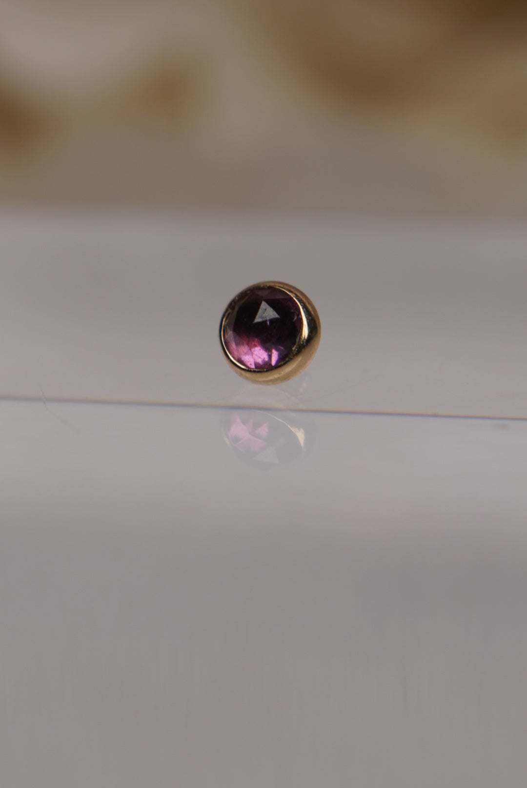 Round Cup Setting with Rhodolite