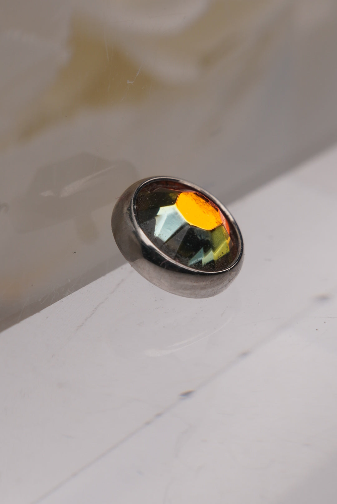 Crystal Volcano Crystal- Flat Faceted Gems 16g