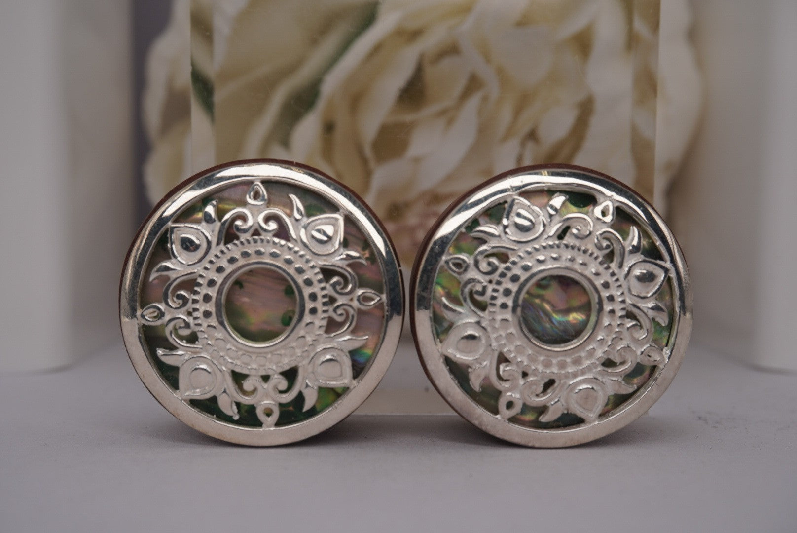 Philomena- Silver Plated with Abalone