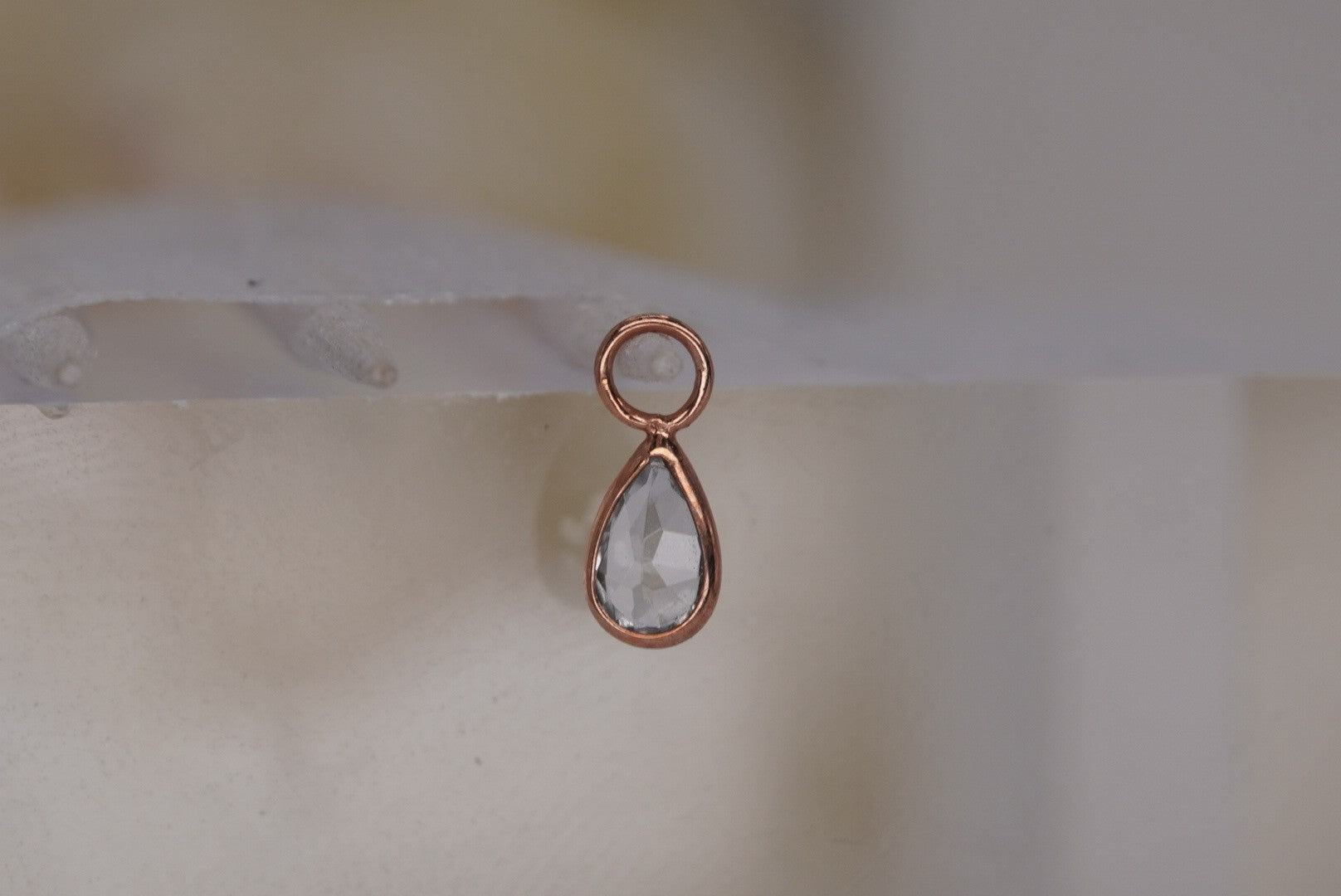 Concorde Teardrop Charm- White Topaz