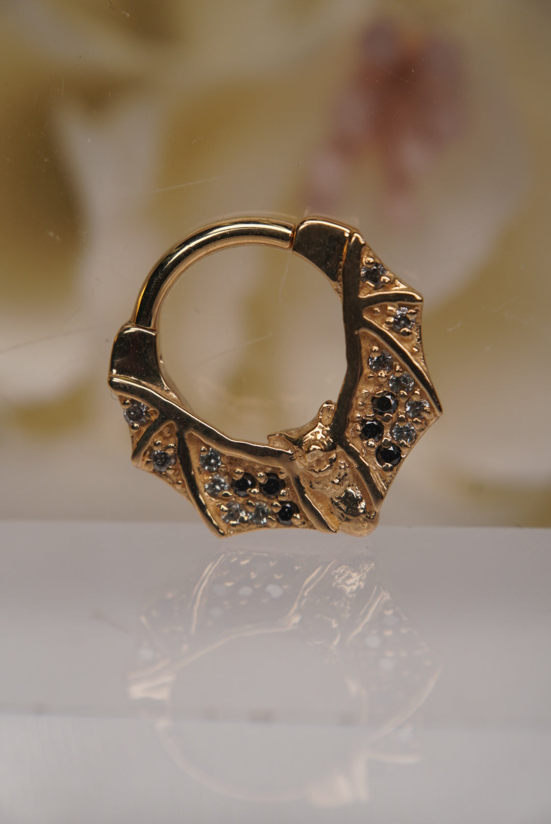 Lilith Bat Clicker with Graduating Diamonds & Sapphires