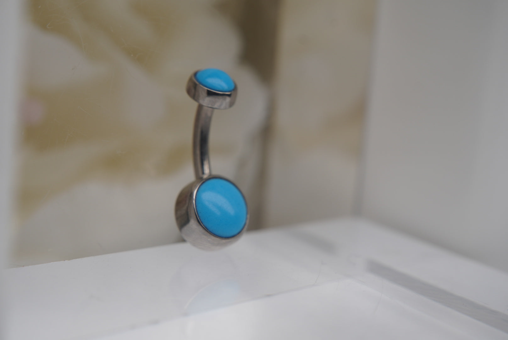 Turquoise Navel in a Bezel Setting (4mm/6mm)