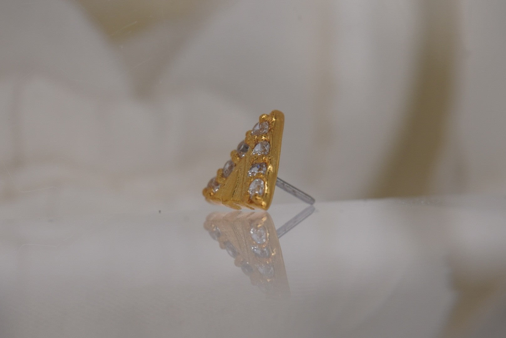 Triangle with Moissanite