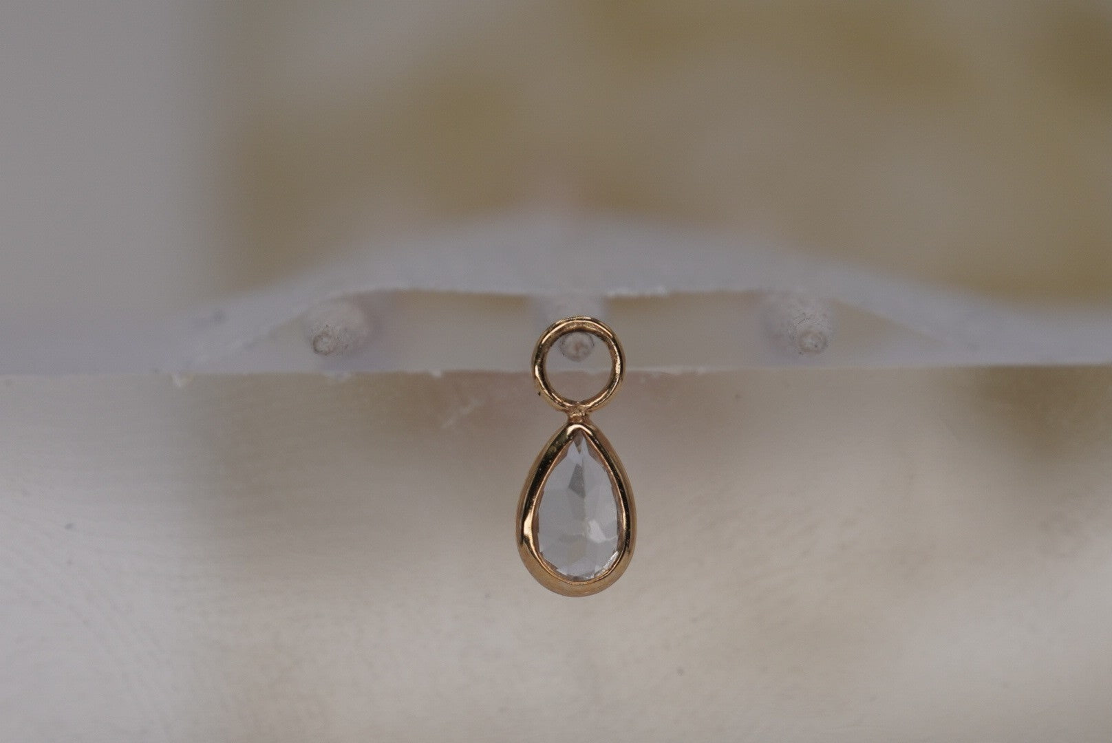 Concorde Teardrop Charm- White Topaz