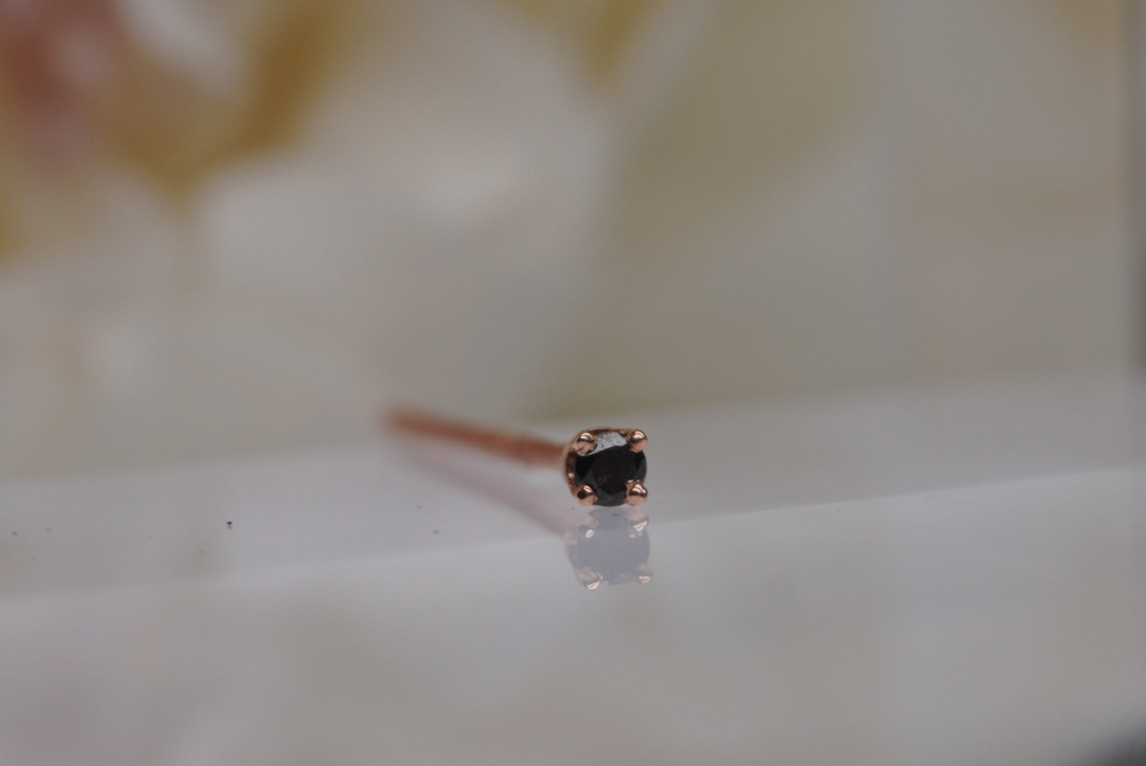 Black GENUINE DIAMOND in Rose Gold