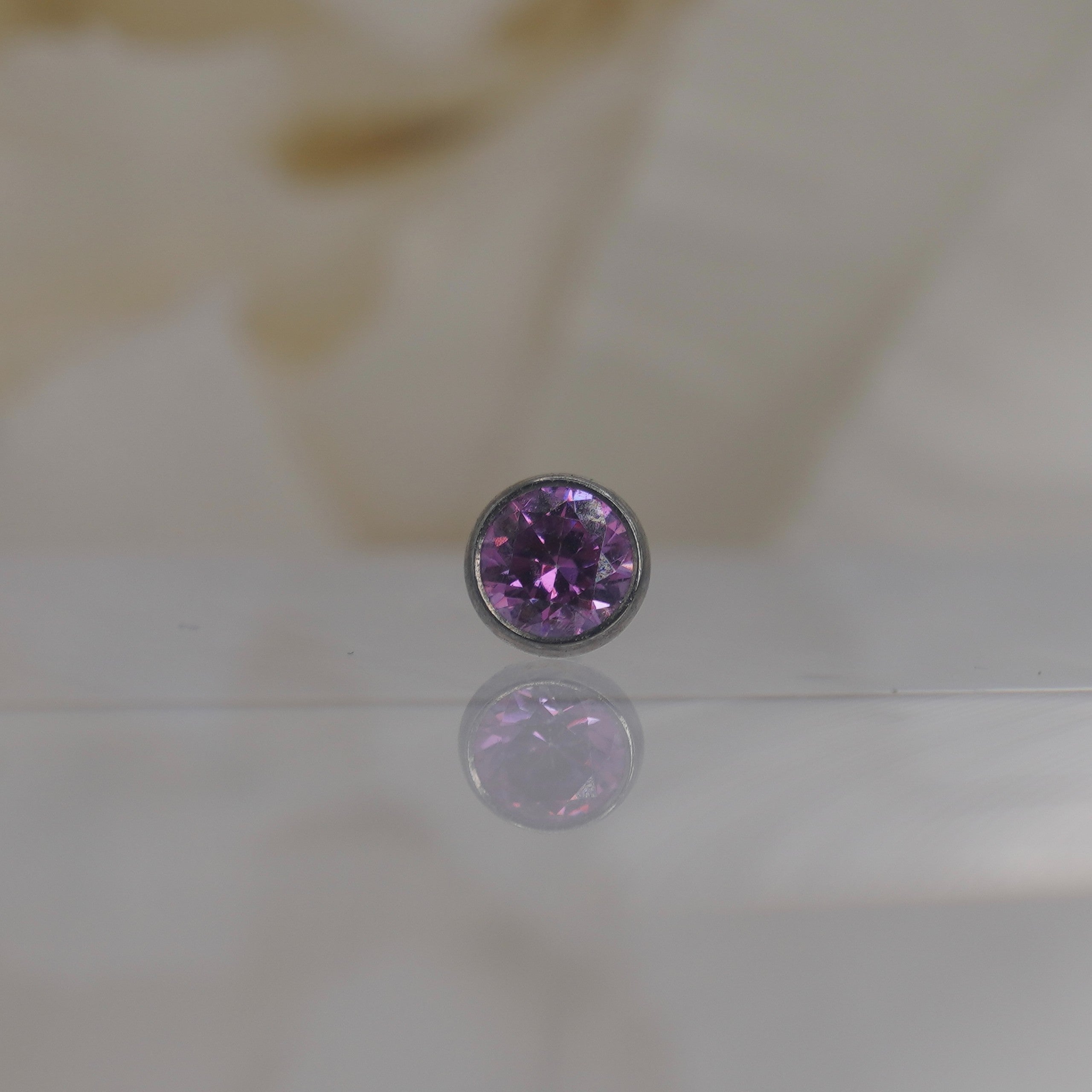 Round Bezel - Fancy Purple Crystal