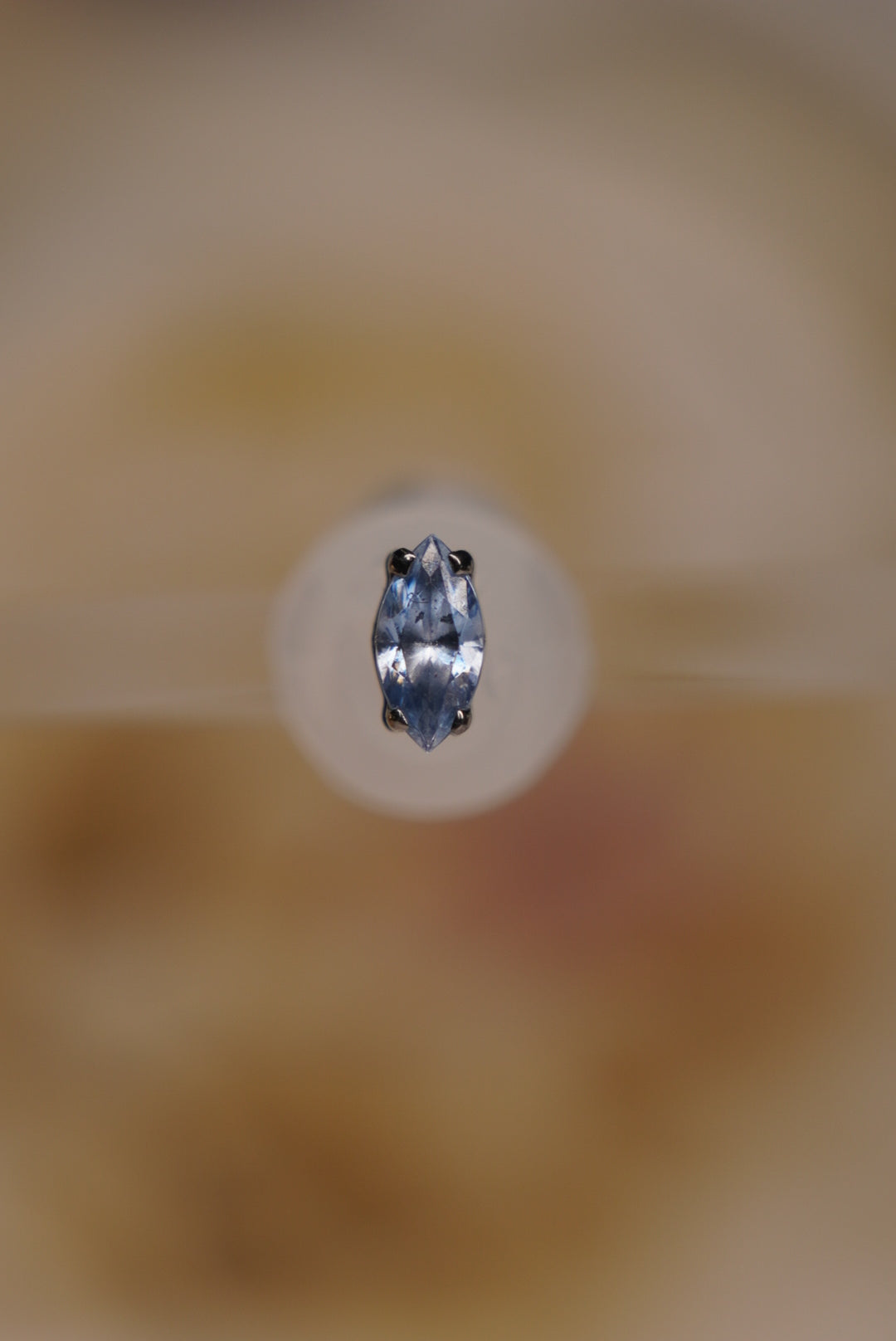 Grey Blue Marquise Cut Prong in 16g