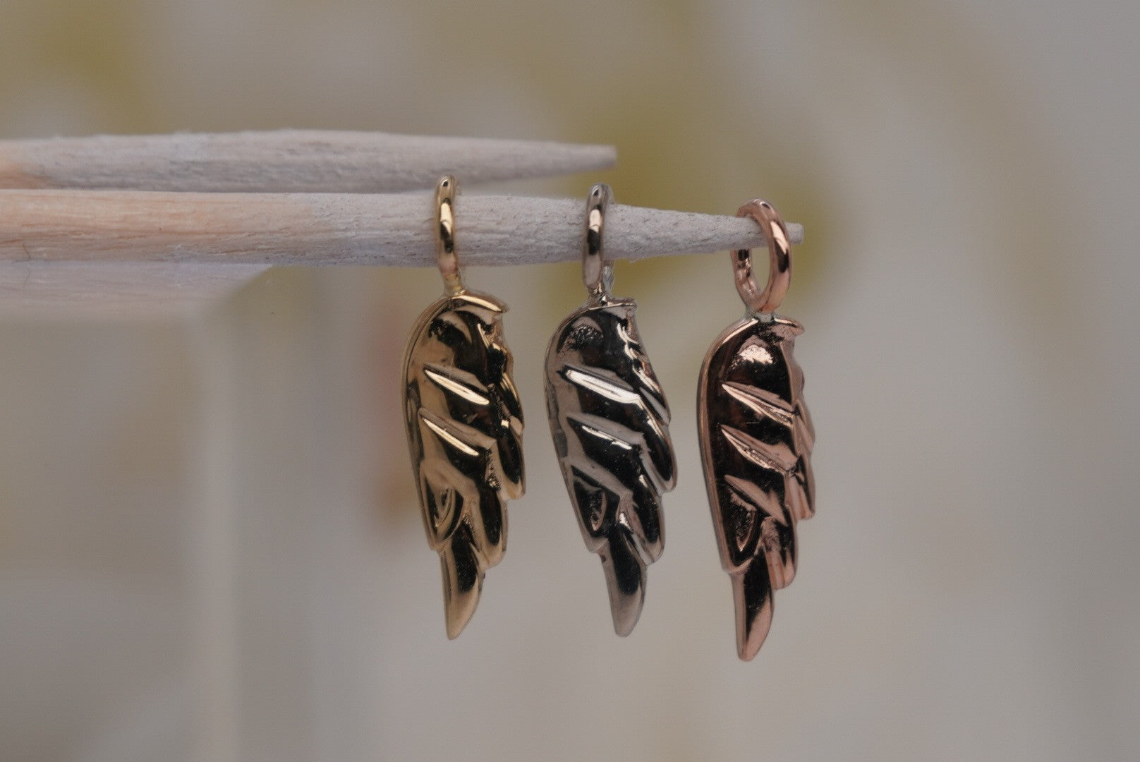 Angel Wing Charm - Side Facing