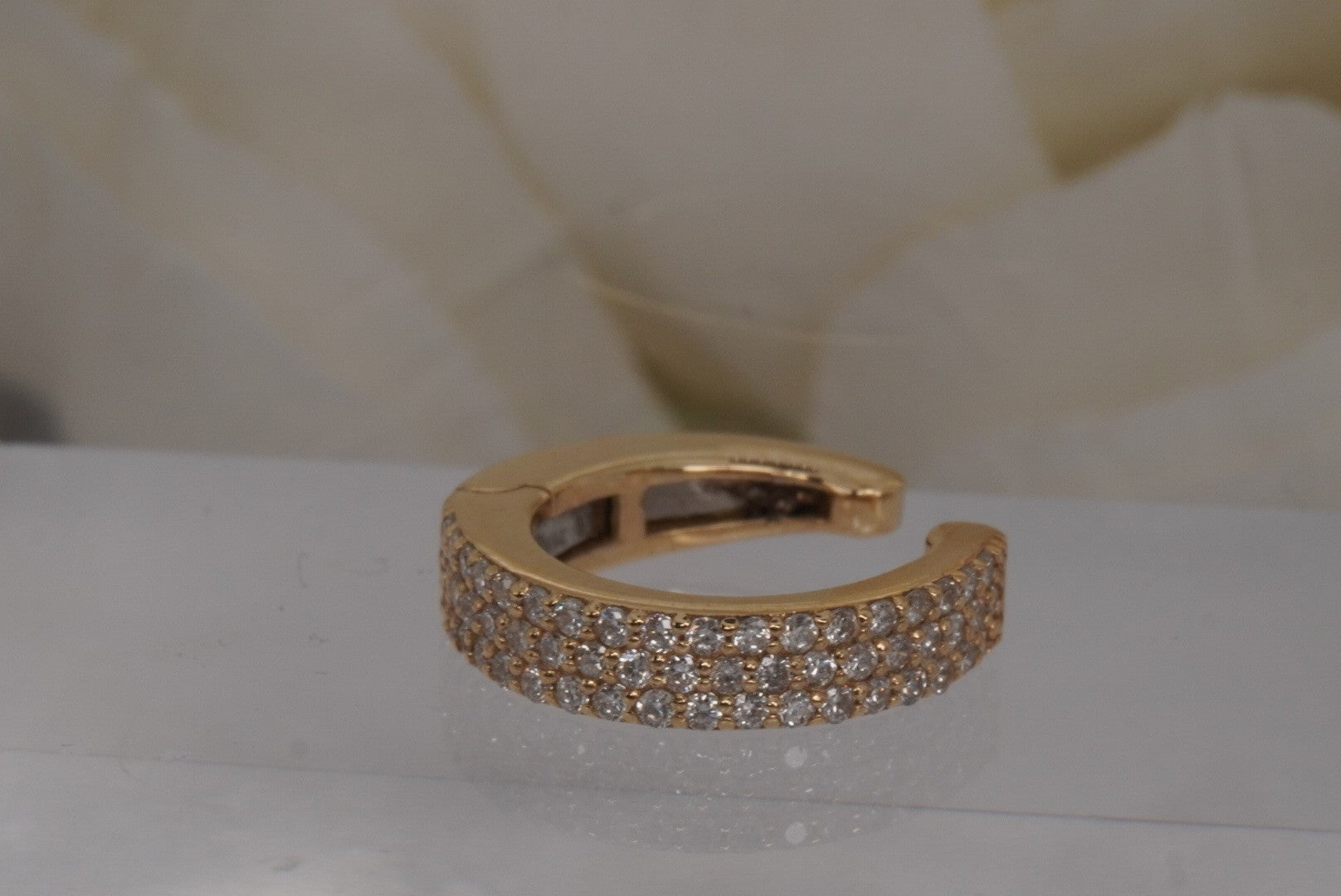 Ear Cuff GENUINE DIAMONDS in Yellow Gold