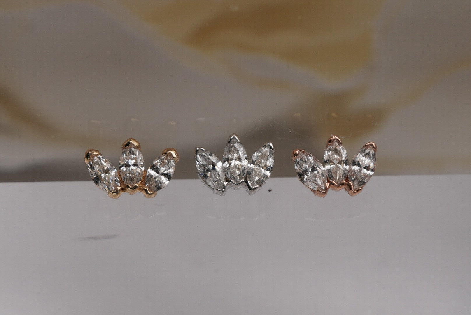 Triple Marquise Fan-GENUINE DIAMONDS