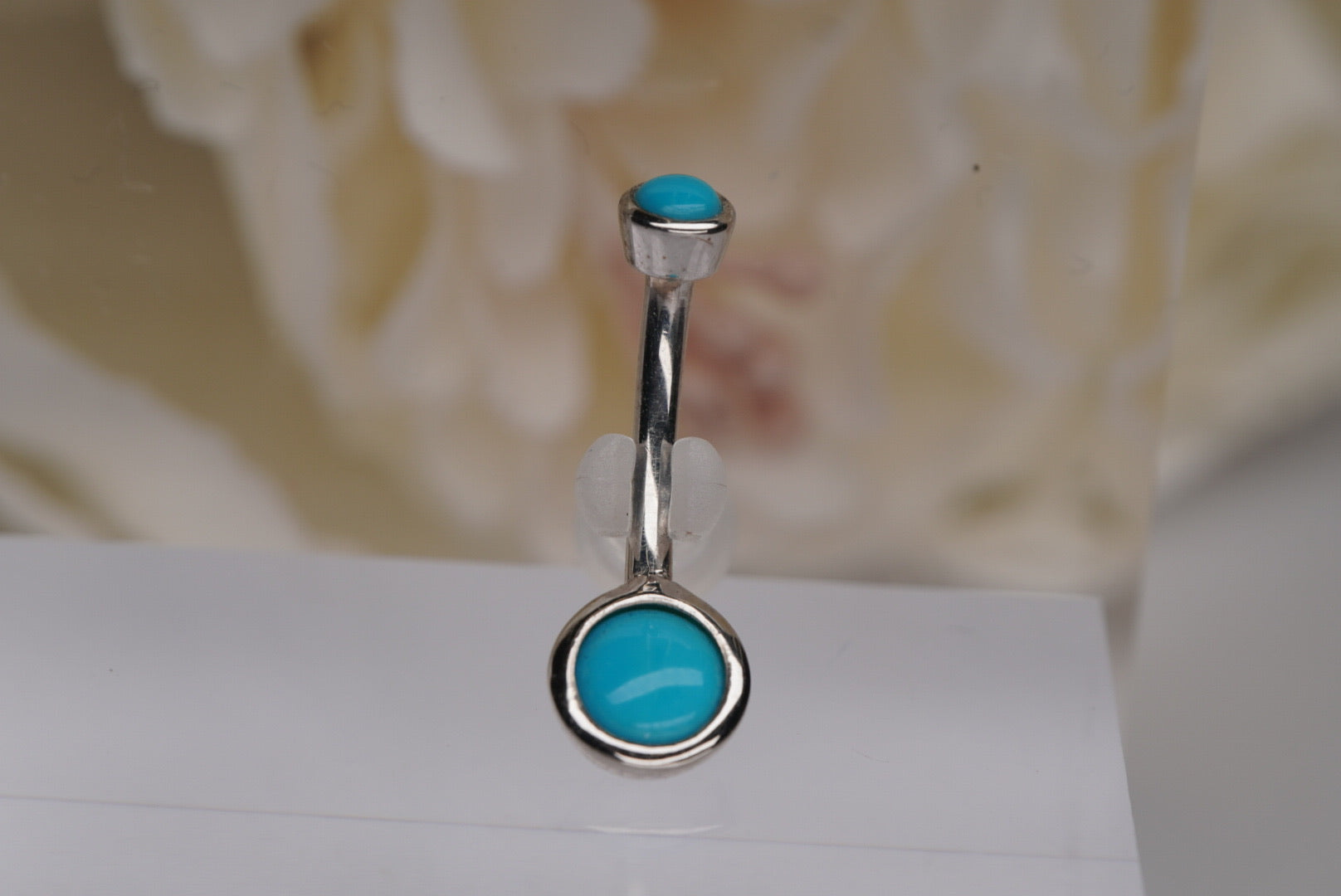 Turquoise White Gold Navel
